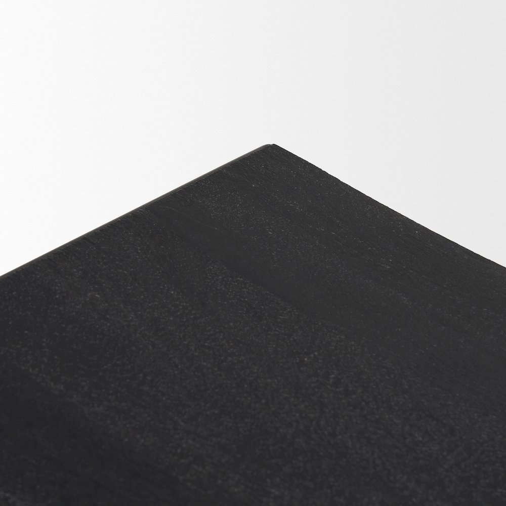 Taniel Textured Black Wood Black Metal Stool. Picture 6