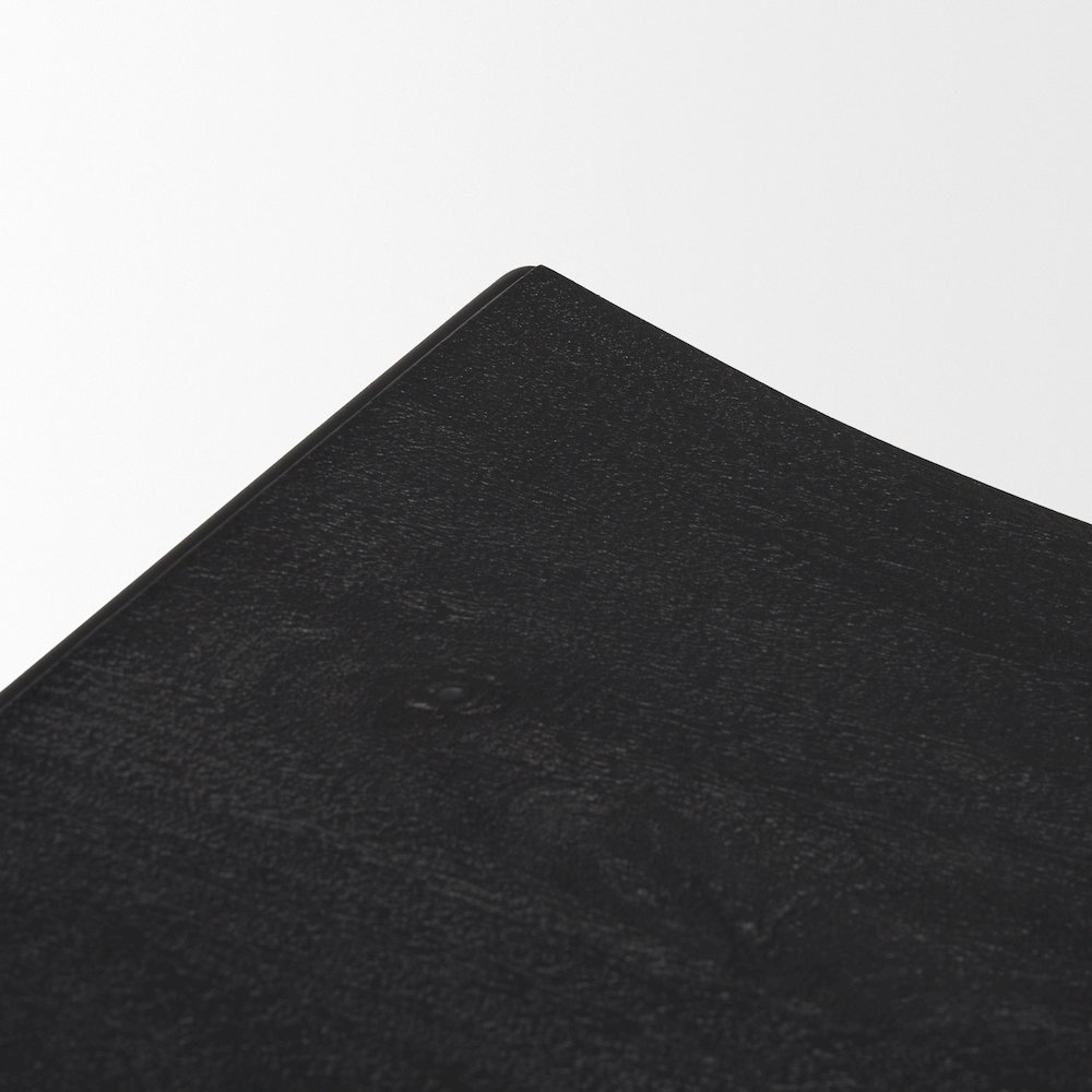 Textured Black Wood Black Metal Counter Stool. Picture 9