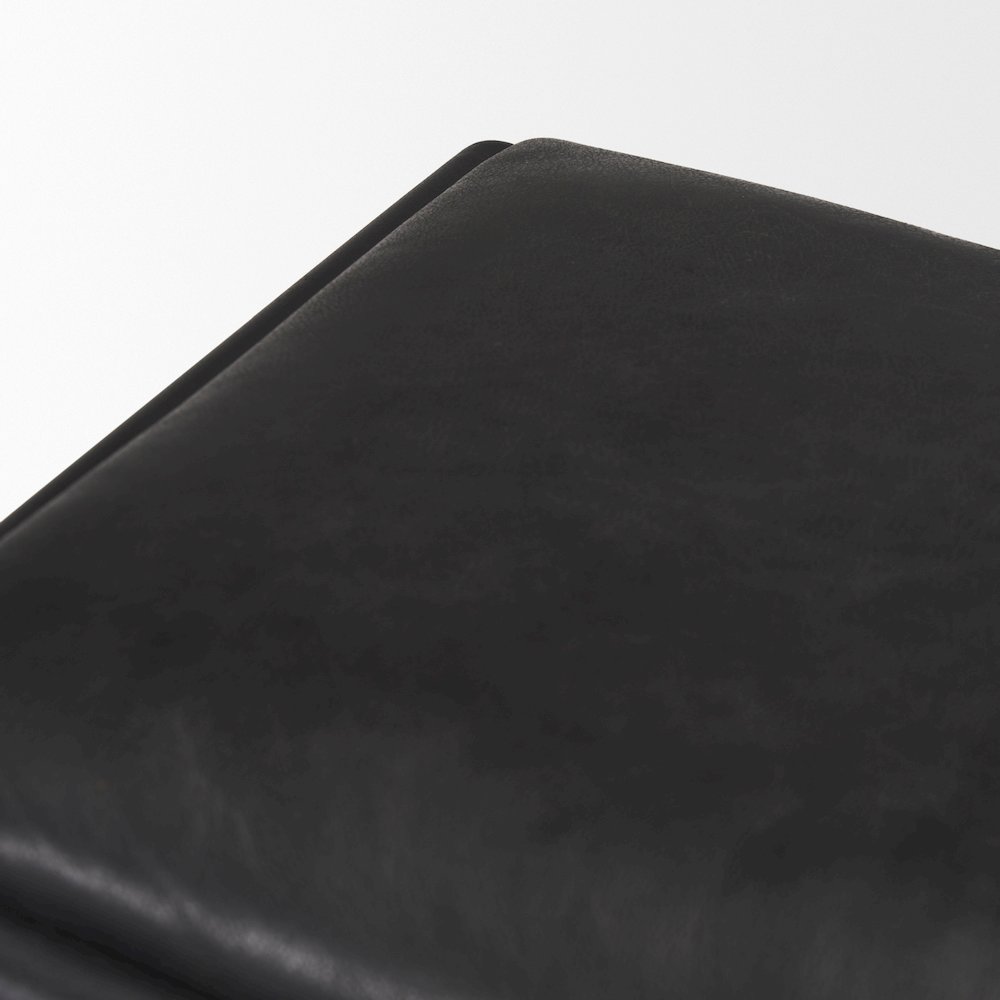Black Leather Black Metal Counter Stool. Picture 4