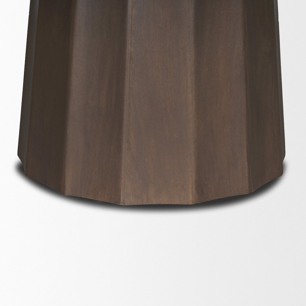 Swanson 60" Dark Brown Wood Round Pedestal Dining Table. Picture 3