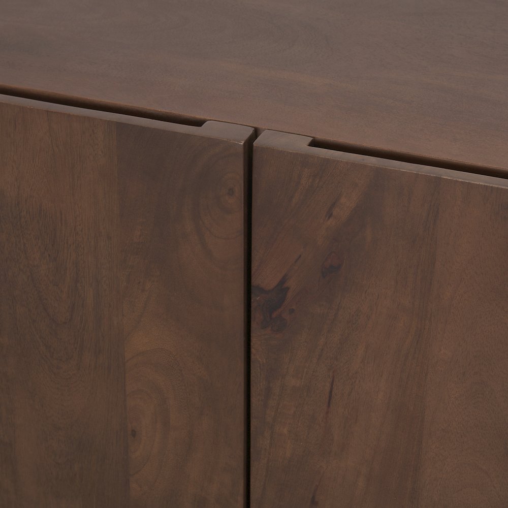 Tammar Brown Wood 4-Door Sideboard. Picture 3