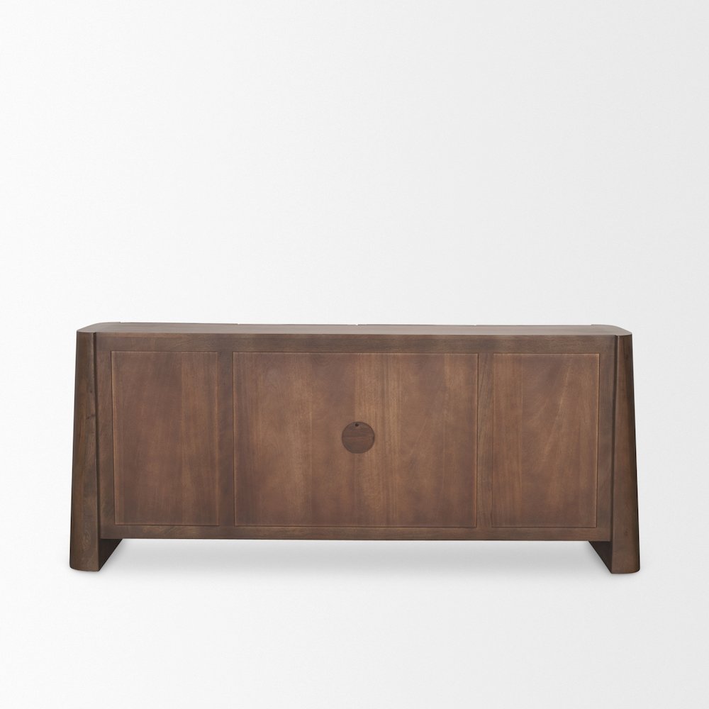 Tammar Brown Wood 4-Door Sideboard. Picture 11