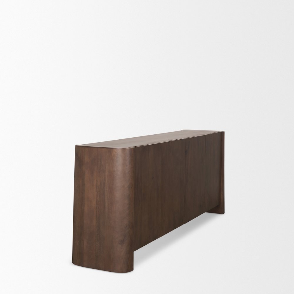 Tammar Brown Wood 4-Door Sideboard. Picture 12
