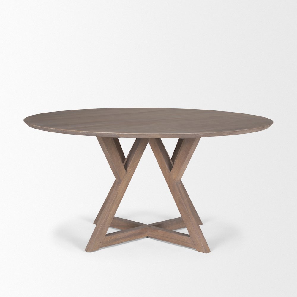 Jennings 60" Light Brown Wood Dining Table. Picture 4