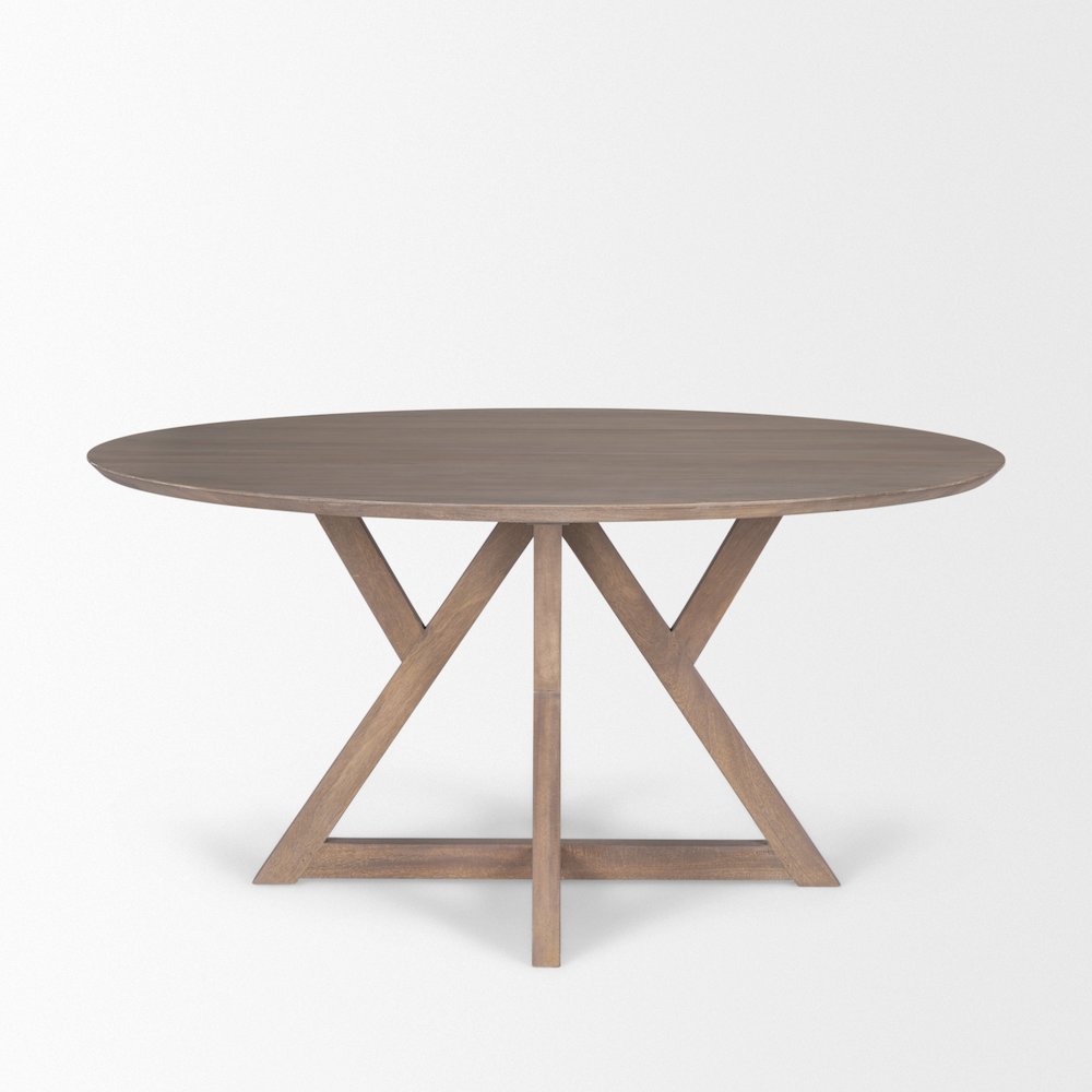 Jennings 60" Light Brown Wood Dining Table. Picture 5