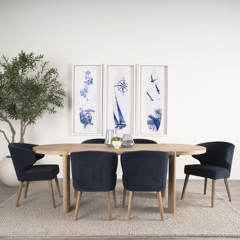 Sohan Light Brown Wood Oval Dining Table. Picture 7