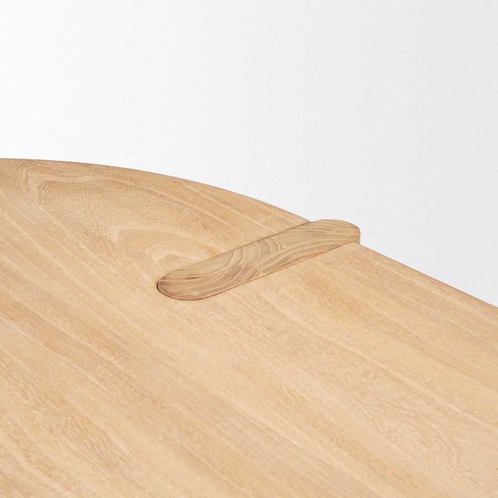 Sohan Light Brown Wood Oval Dining Table. Picture 12