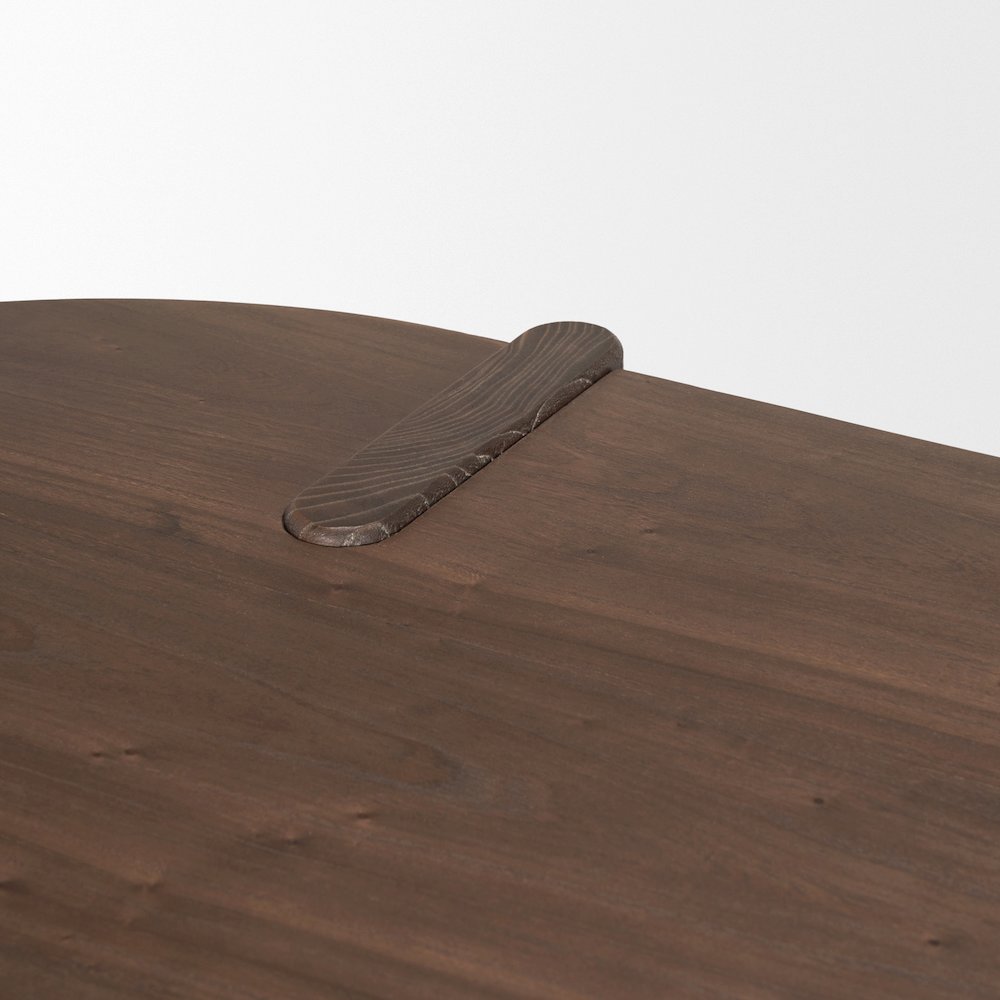 Sohan Dark Brown Elm Wood Oblong Desk. Picture 12