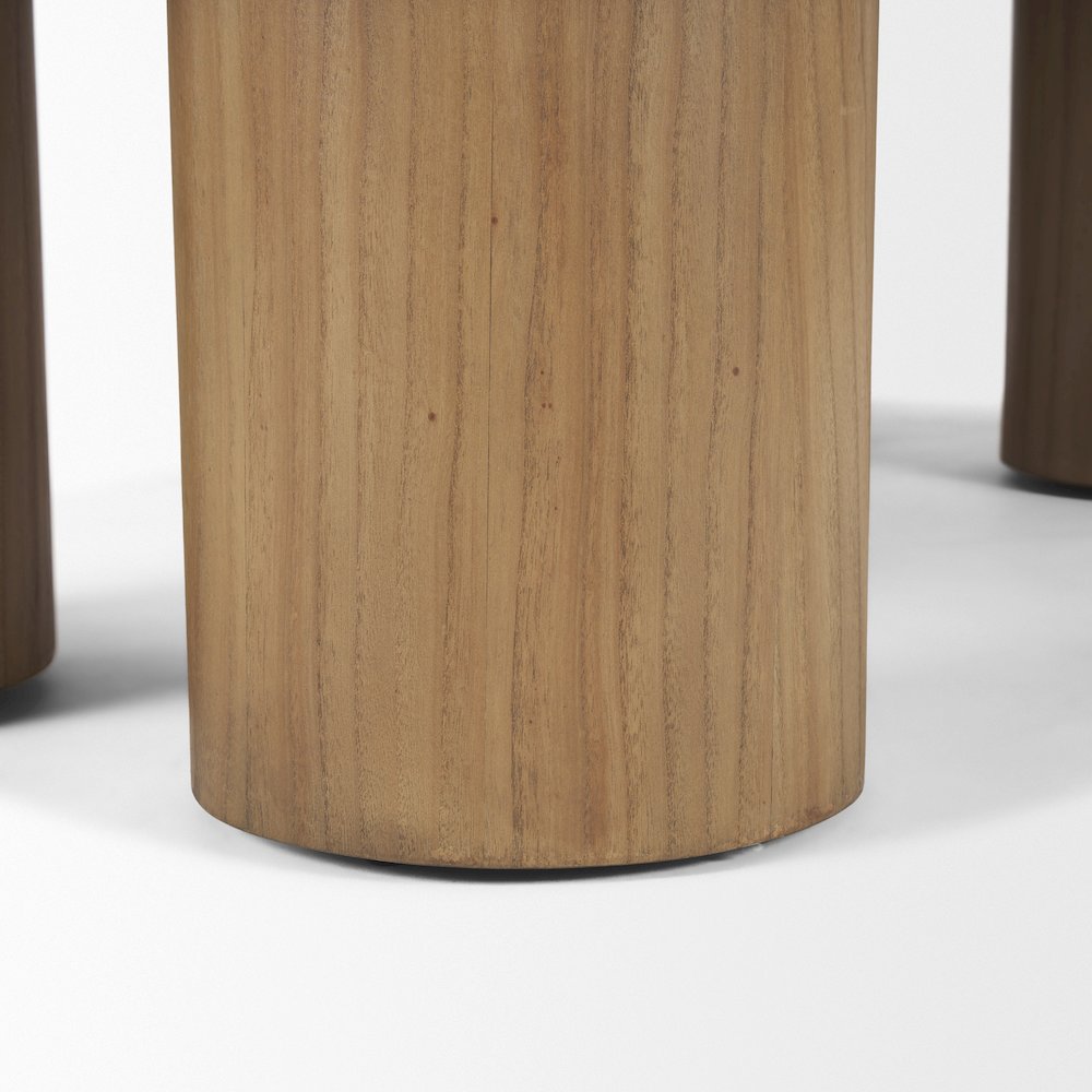 Rectangular Natural Brown Column Legs Coffee Table. Picture 9