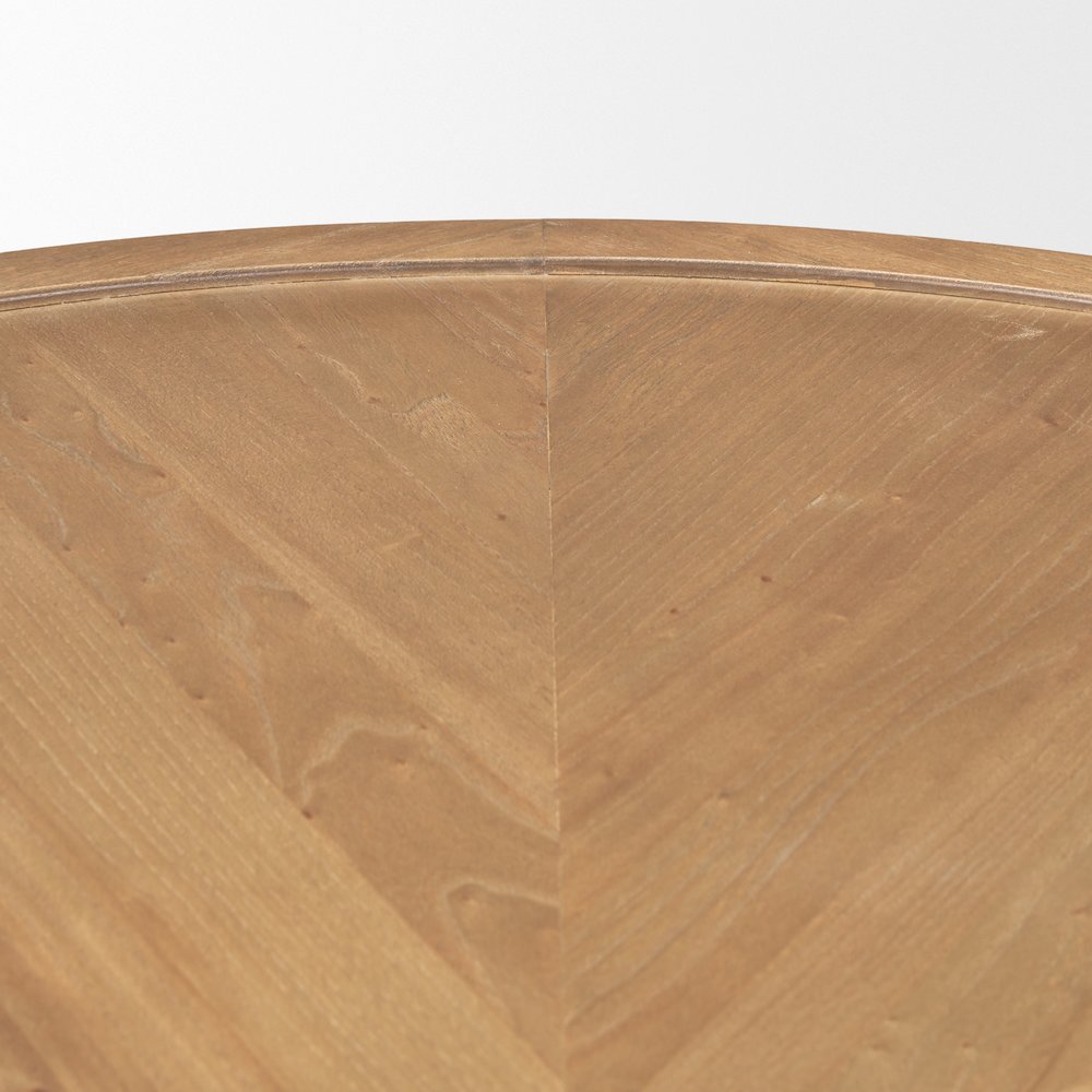 Medium Brown Round Coffee Table. Picture 6