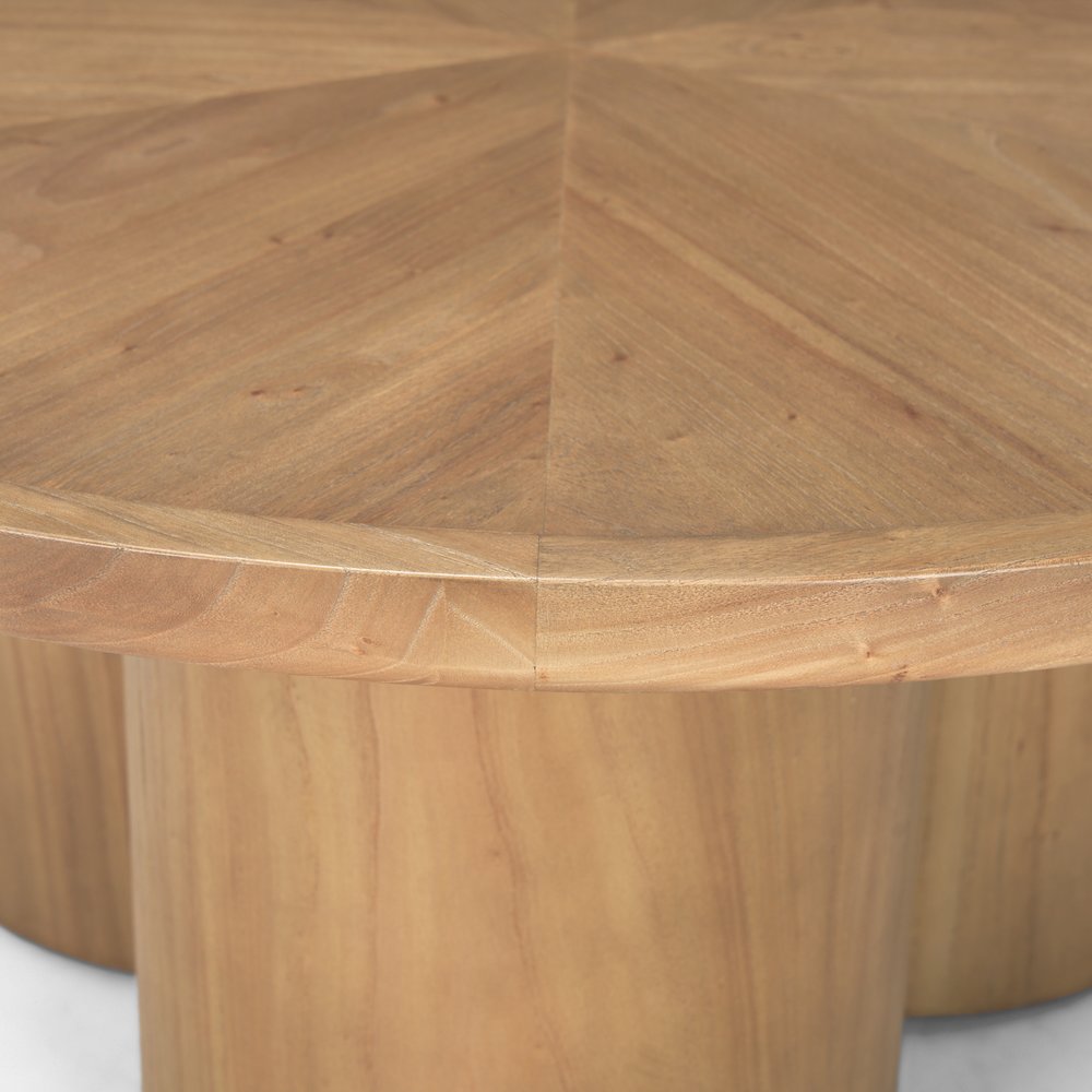 Medium Brown Round Coffee Table. Picture 7