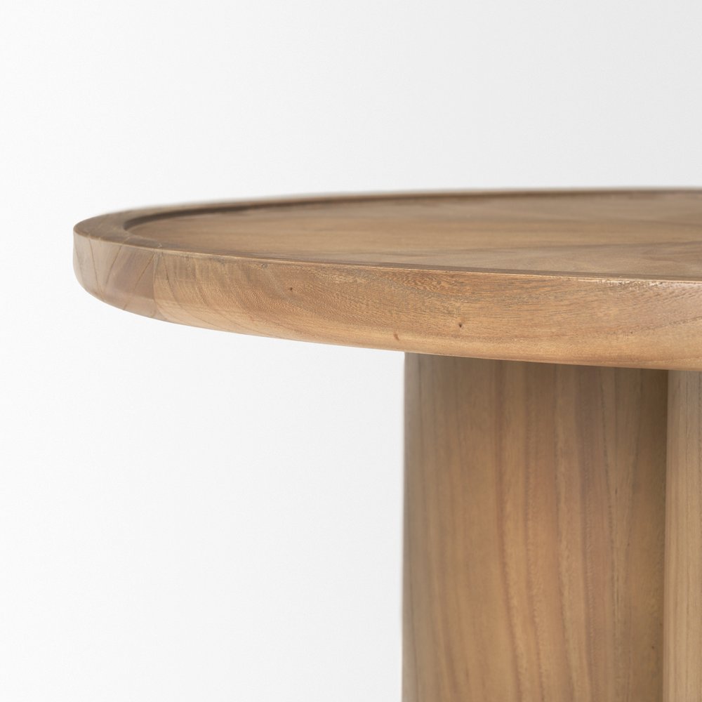 Medium Brown Round Coffee Table. Picture 8