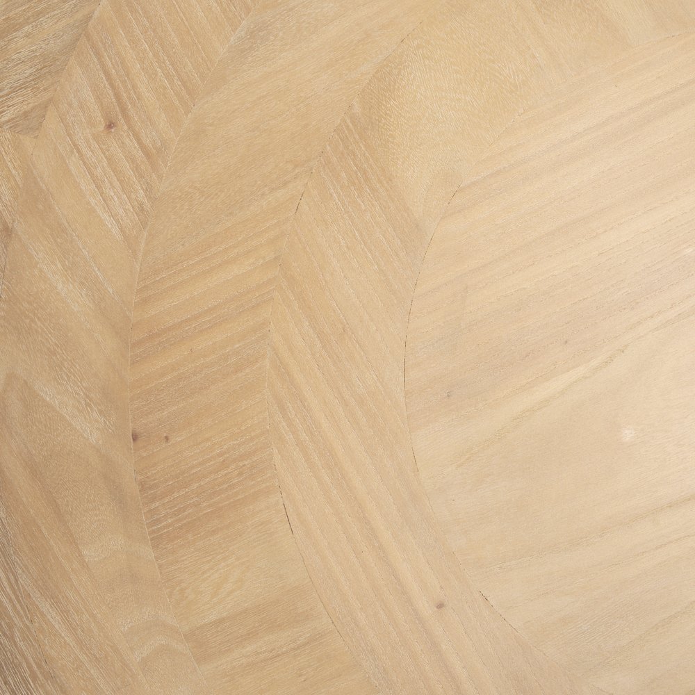 Light Brown Wood Round Coffee Table. Picture 3