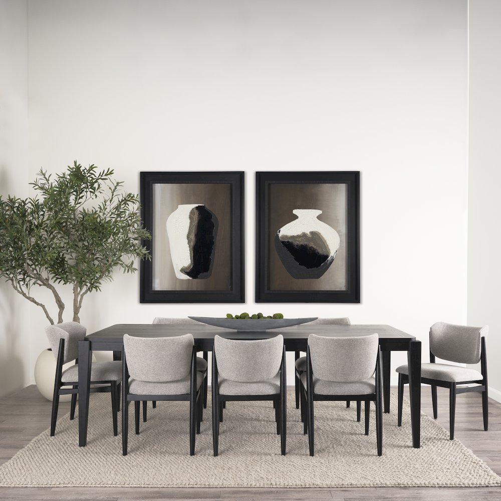 Teva Black Wood Rectangular 92" Dining Table. Picture 4