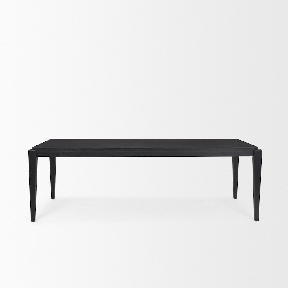 Teva Black Wood Rectangular 92" Dining Table. Picture 7