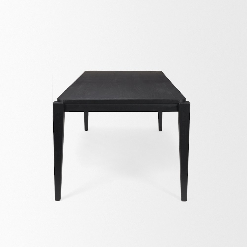 Teva Black Wood Rectangular 92" Dining Table. Picture 8