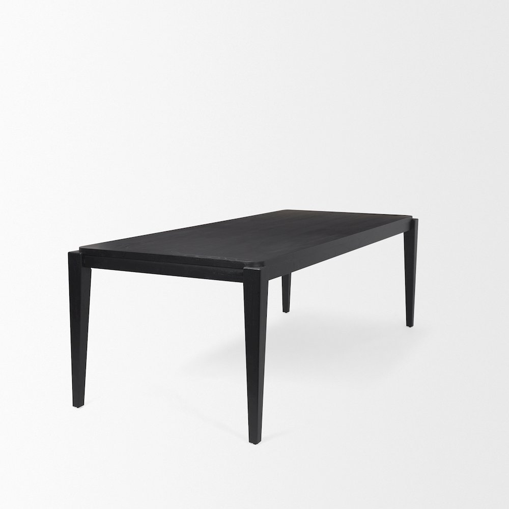 Teva Black Wood Rectangular 92" Dining Table. Picture 9