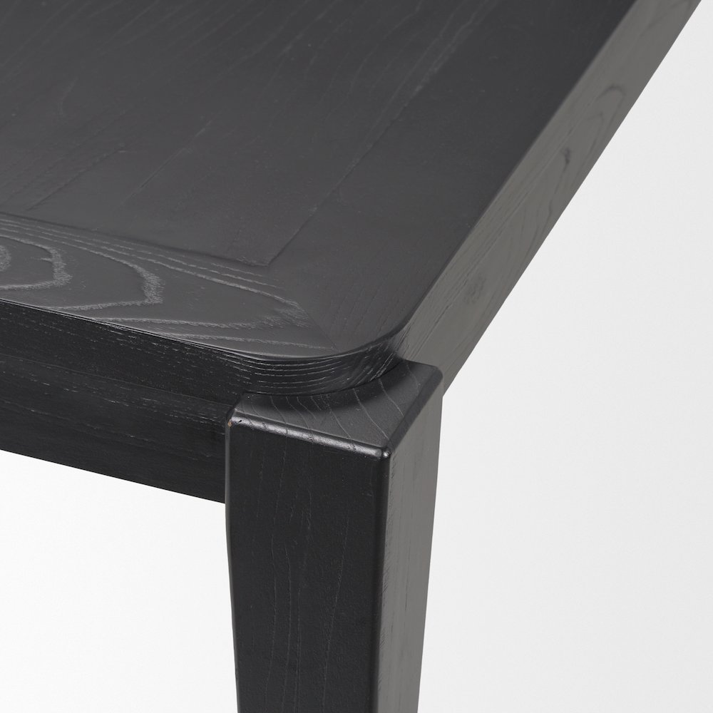 Teva Black Wood Rectangular 92" Dining Table. Picture 11