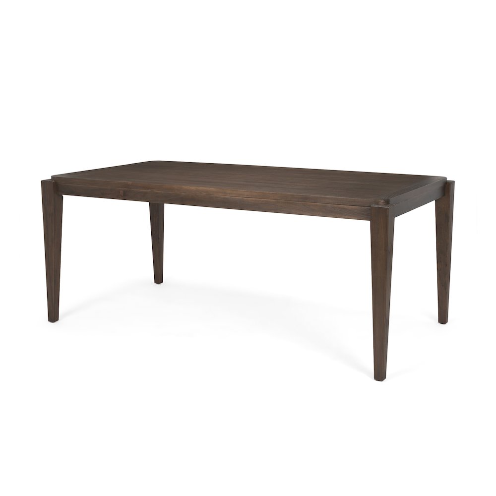 Teva Dark Brown Wood Rectangular 72" Dining Table. Picture 1