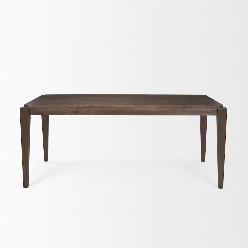 Teva Dark Brown Wood Rectangular 72" Dining Table. Picture 5