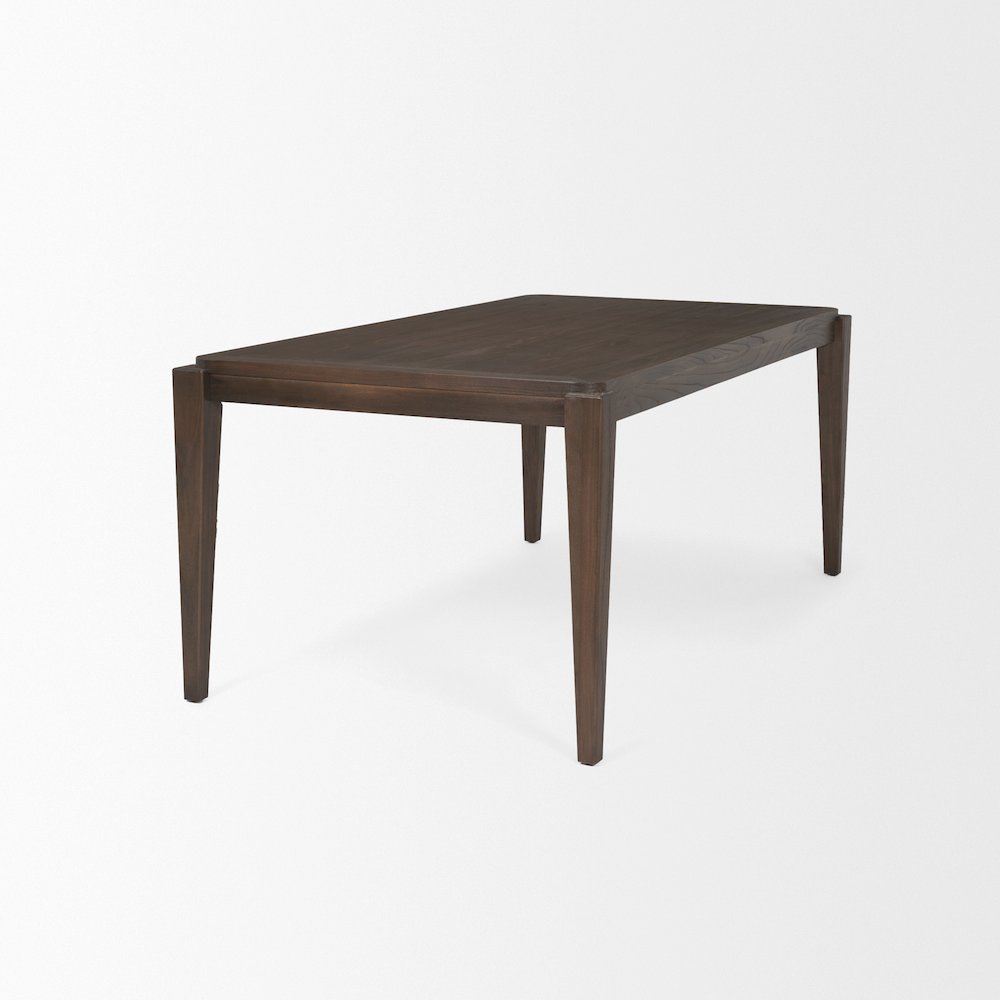 Teva Dark Brown Wood Rectangular 72" Dining Table. Picture 7