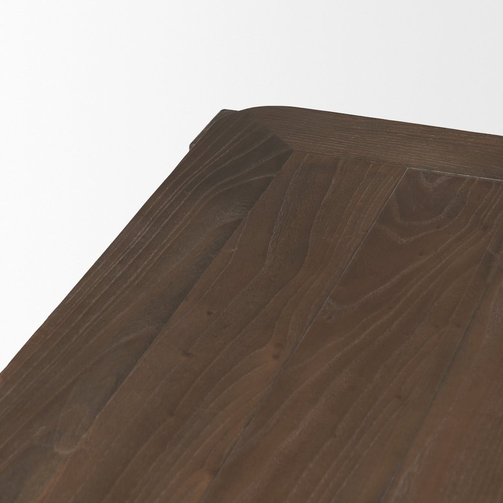 Teva Dark Brown Wood Rectangular 72" Dining Table. Picture 8