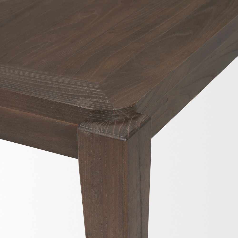 Teva Dark Brown Wood Rectangular 72" Dining Table. Picture 9
