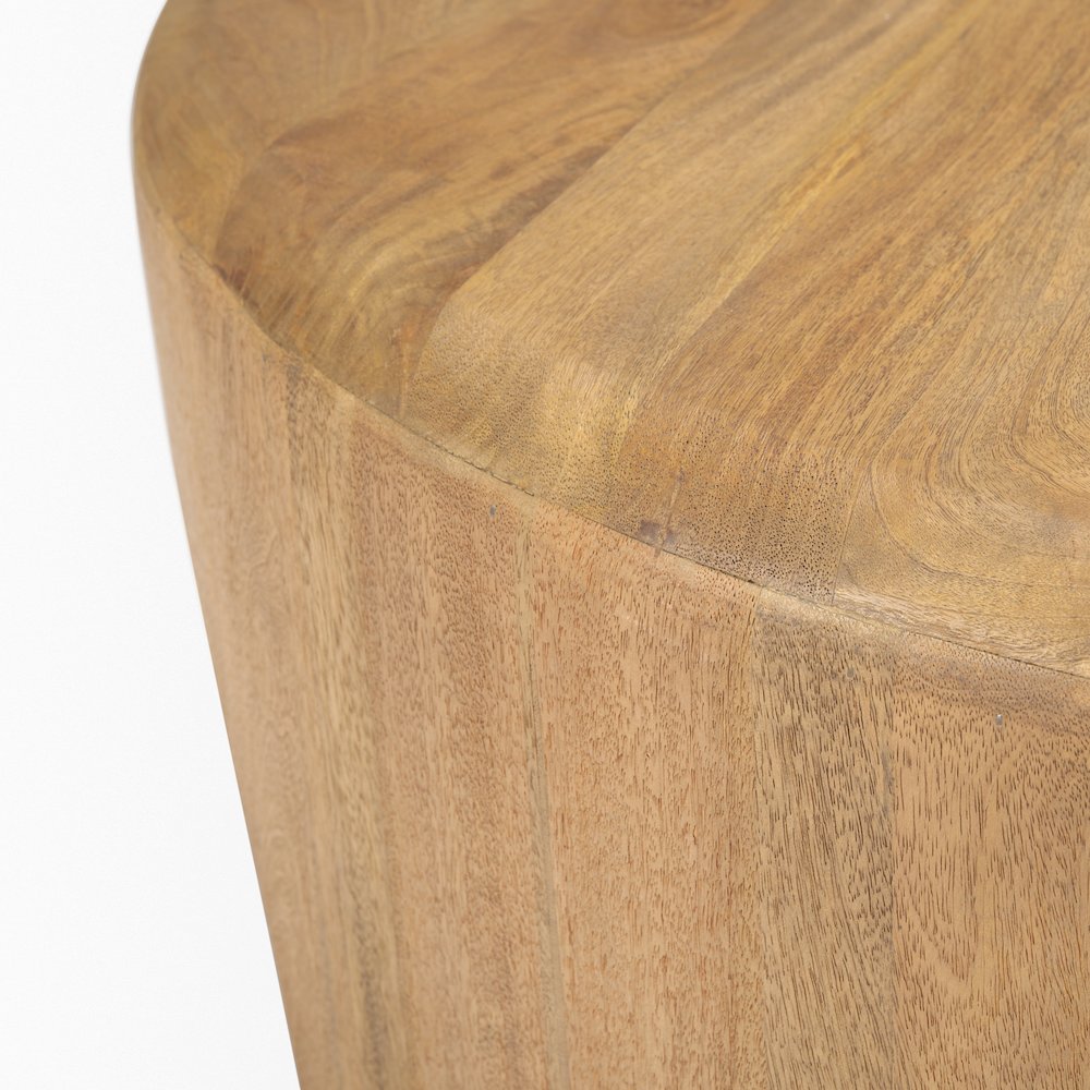 Round Light Brown Woodarched Legs Coffee Table. Picture 11
