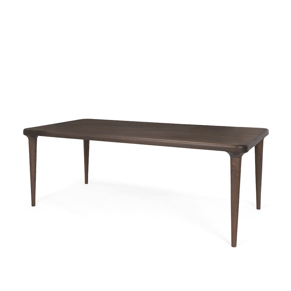 Suvan 84L Medium Dark Brown Rectangular Wood Dining Table. Picture 1