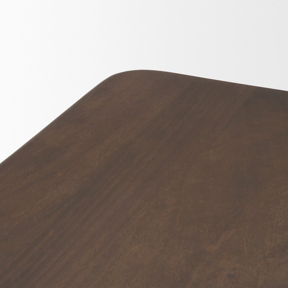 Suvan 84L Medium Dark Brown Rectangular Wood Dining Table. Picture 8