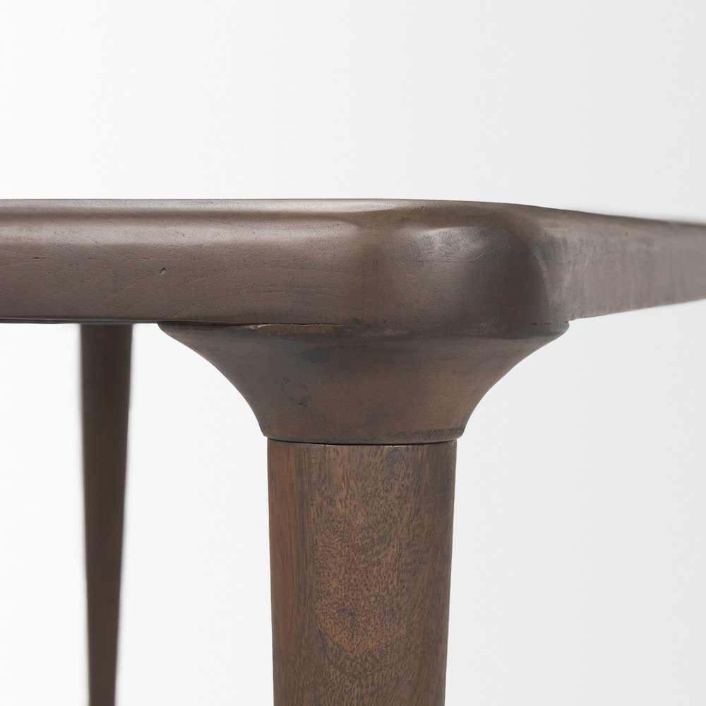 Suvan 84L Medium Dark Brown Rectangular Wood Dining Table. Picture 10