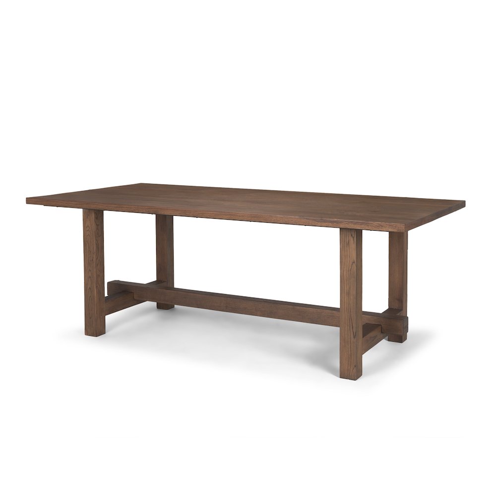 Suke 84" Medium Brown Rectangular Oak Dining Table. Picture 1