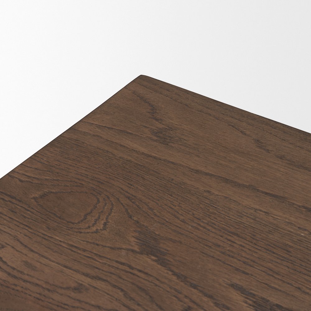 Suke 84" Medium Brown Rectangular Oak Dining Table. Picture 8