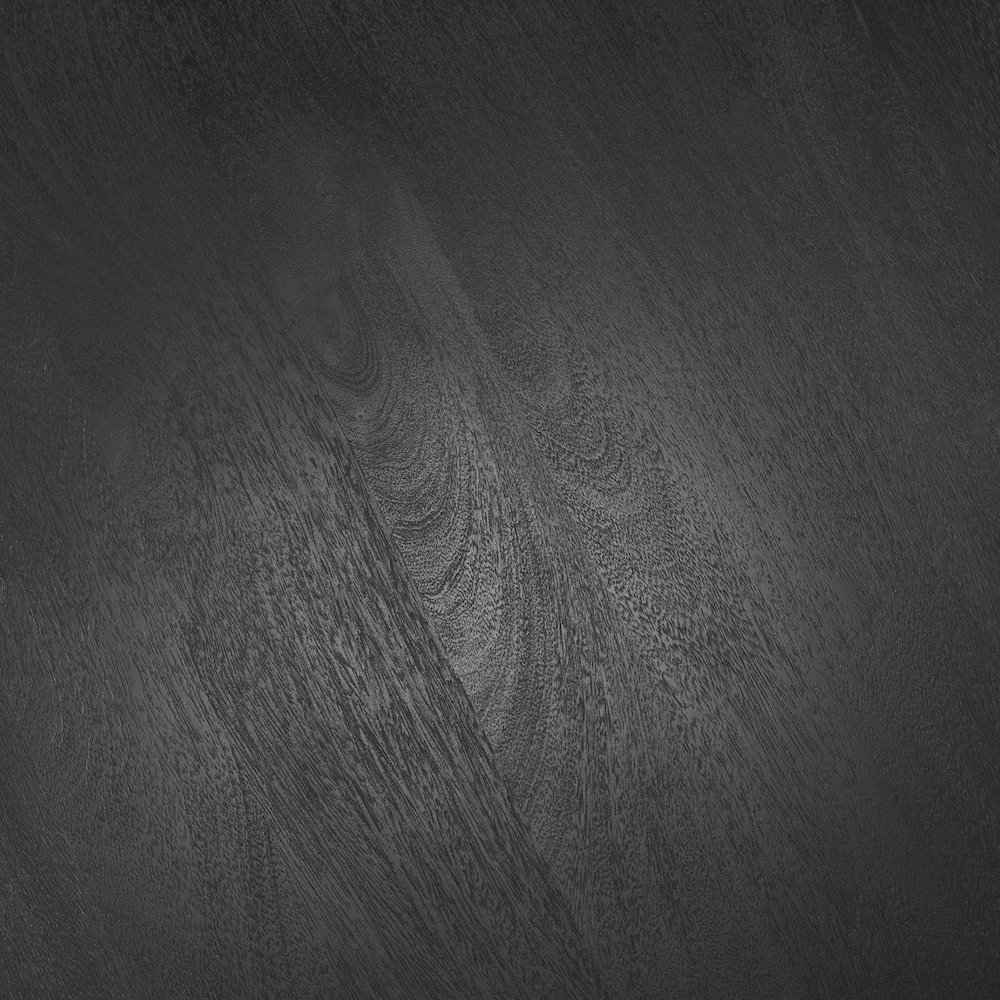 Soma Textured Black Acacia Wood Round Dining Table. Picture 5