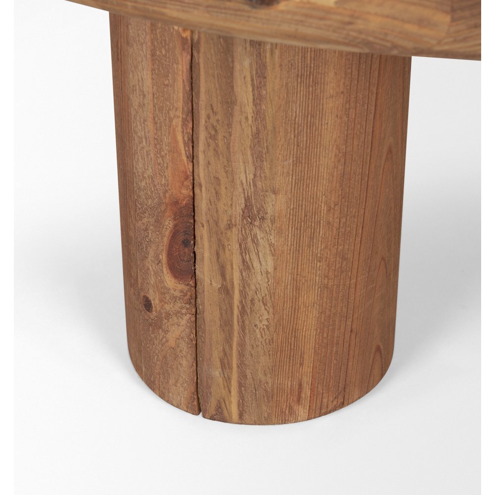Tucson Natural Wood Round Black Oak Top Coffee Table. Picture 2