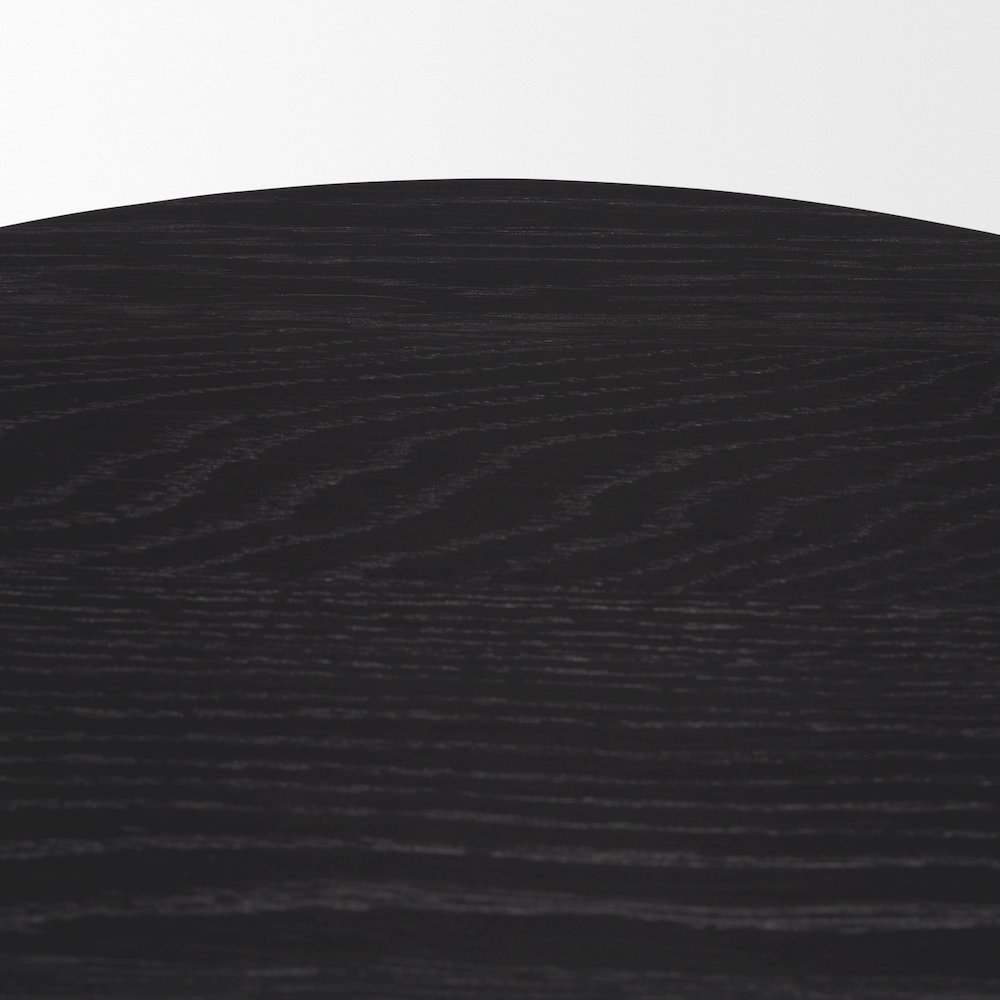 Tucson Natural Wood Round Black Oak Top Side Table. Picture 9
