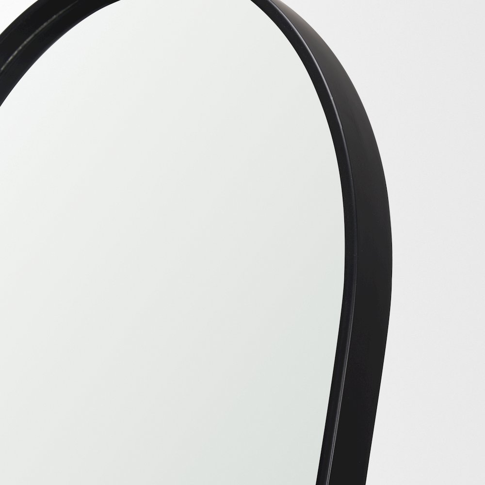 Tillie Oblong Matte Black Metal Standing Floor Mirror. Picture 5