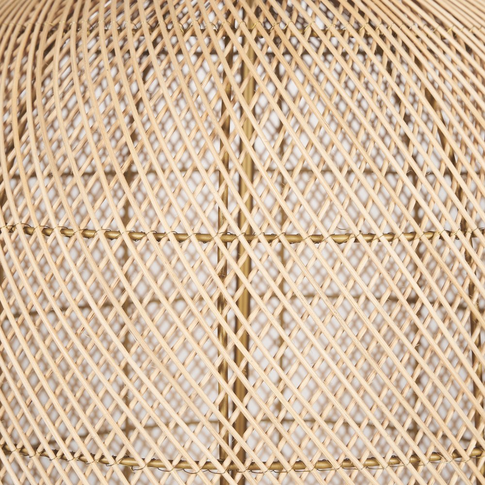 4-Light Natural Woven Rattan Foyer Chandelier. Picture 7