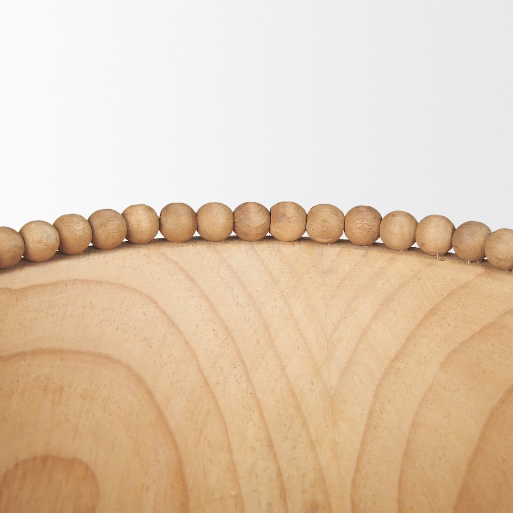 Light Brown Wood Wood Bead Round Bowls. Picture 6