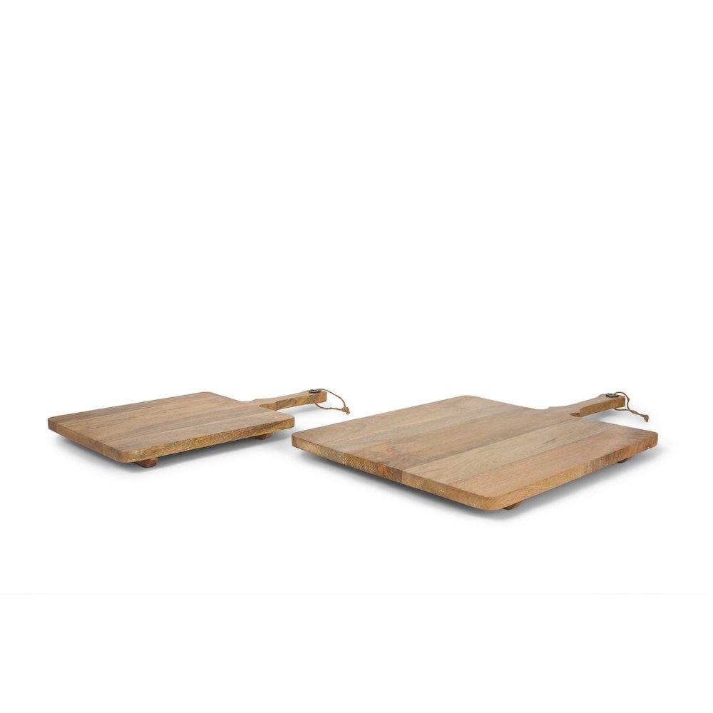 Khana Natural Solid Wood Square Serving Boards. Picture 1