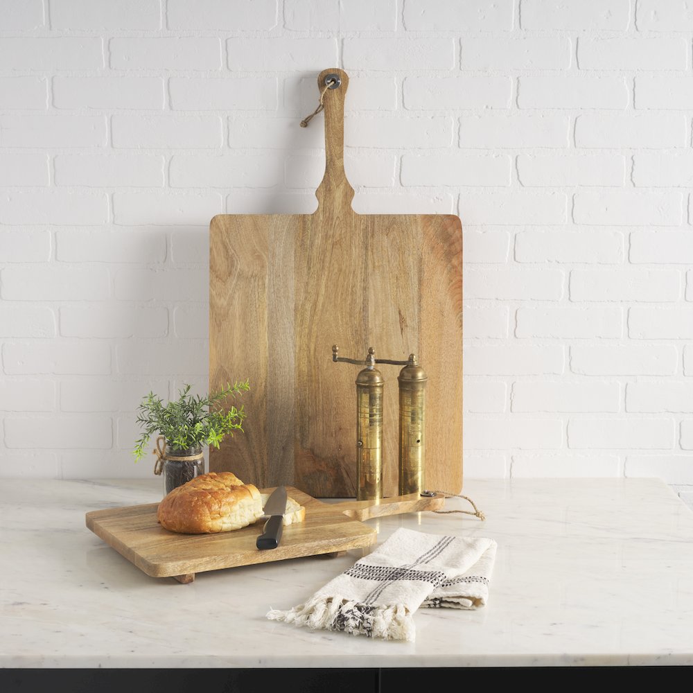 Khana Natural Solid Wood Square Serving Boards. Picture 2