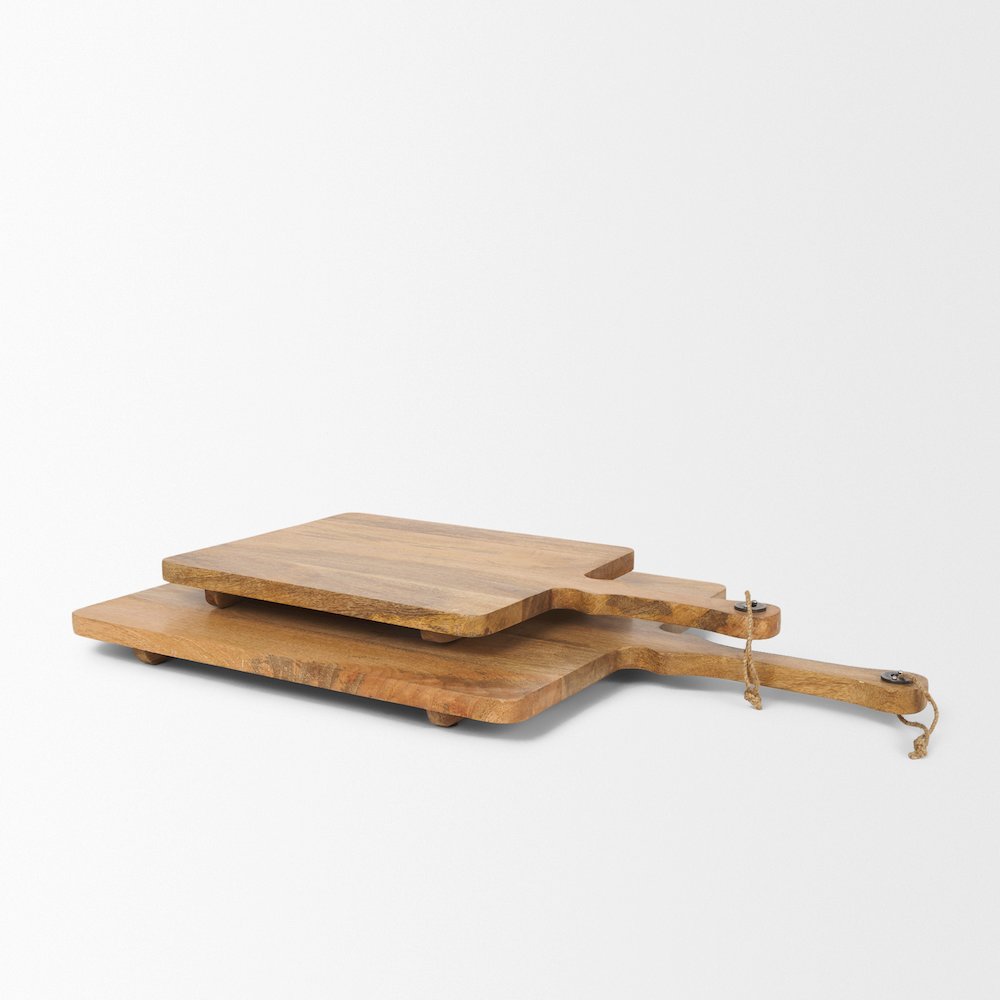 Khana Natural Solid Wood Square Serving Boards. Picture 4