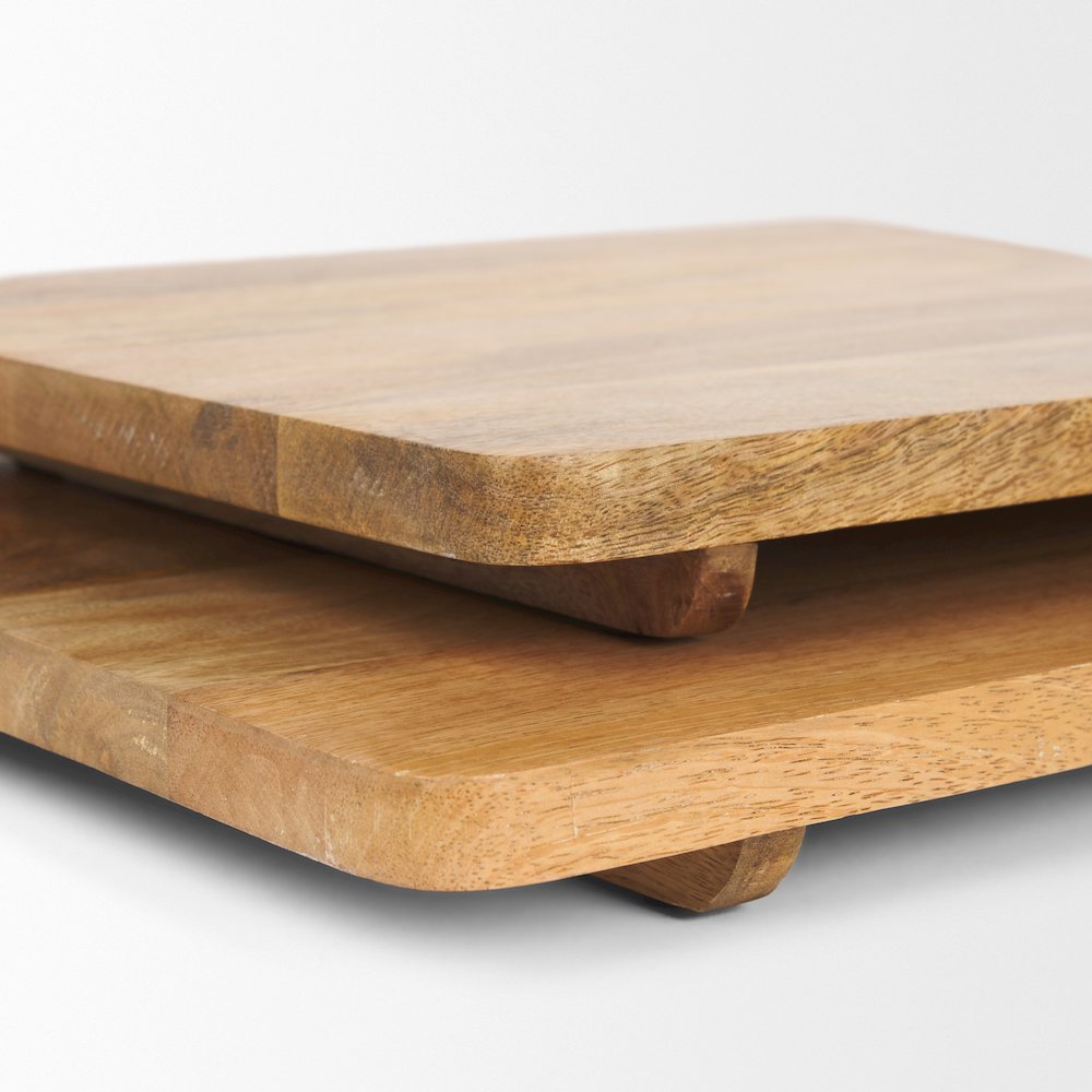 Khana Natural Solid Wood Square Serving Boards. Picture 6