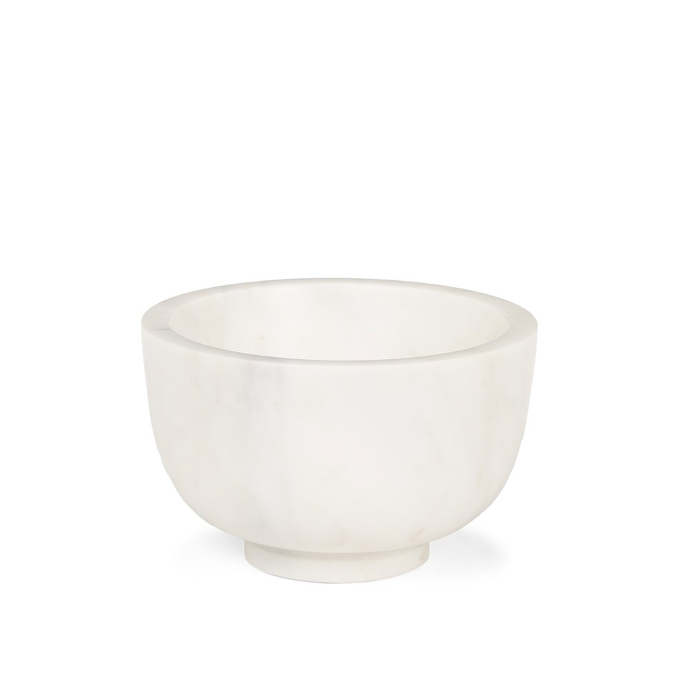 Small Premium Solid White Marble Bowl. Picture 1