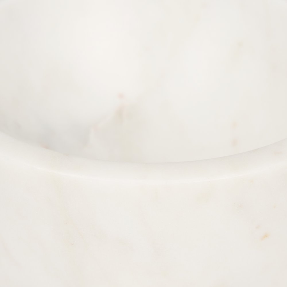 Small Premium Solid White Marble Bowl. Picture 5