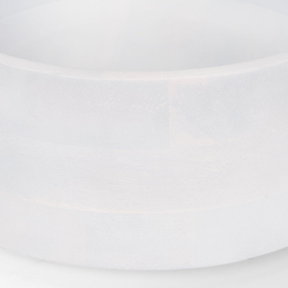 White Washed Solid Wood Decorative Bowl. Picture 6