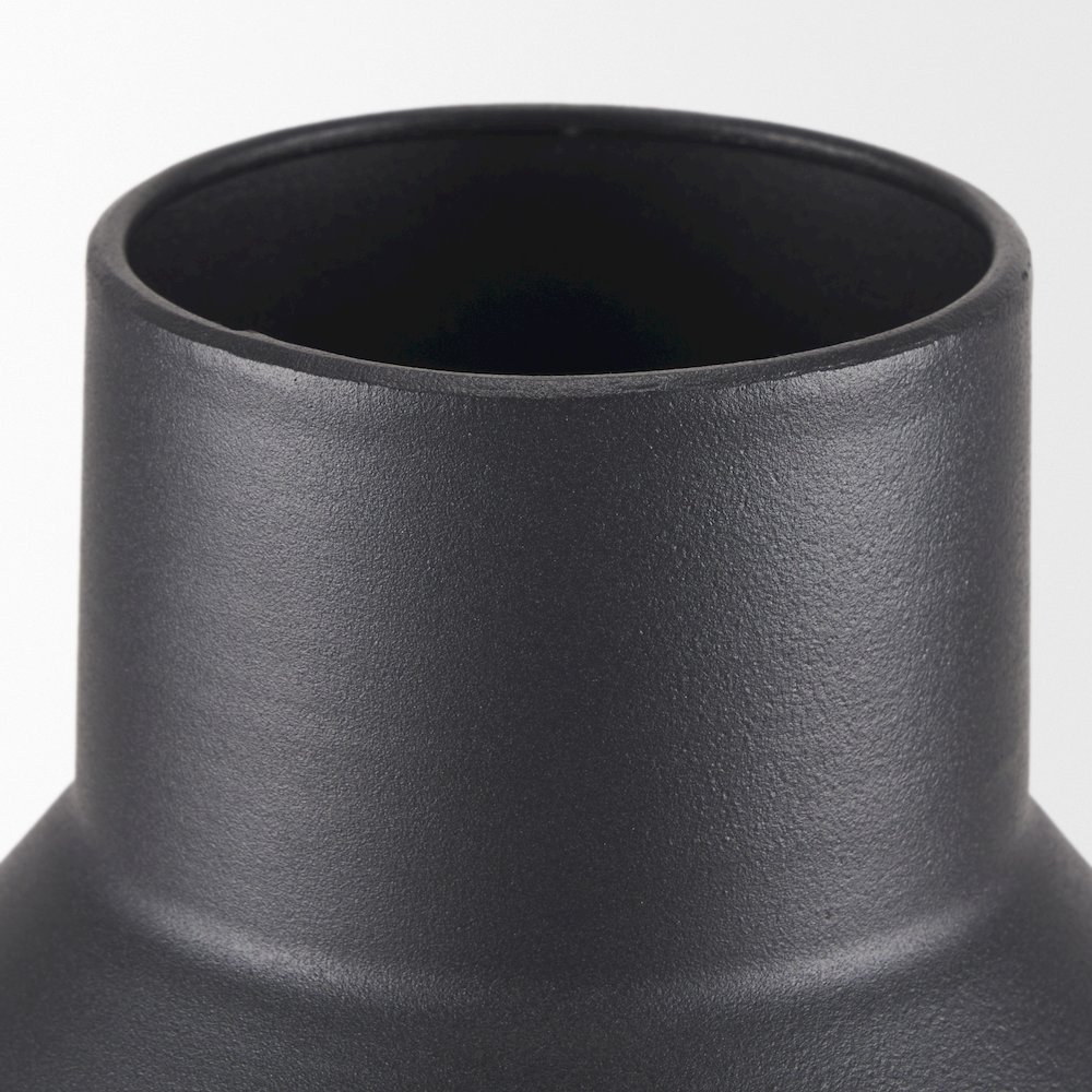 Tosca Tall Matte Black Metal Vase. Picture 6