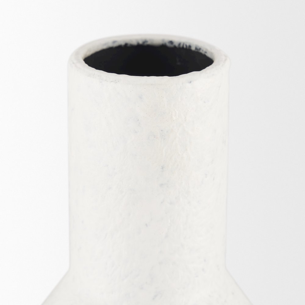 Townley Tall White Black Ombre Metal Vase. Picture 6