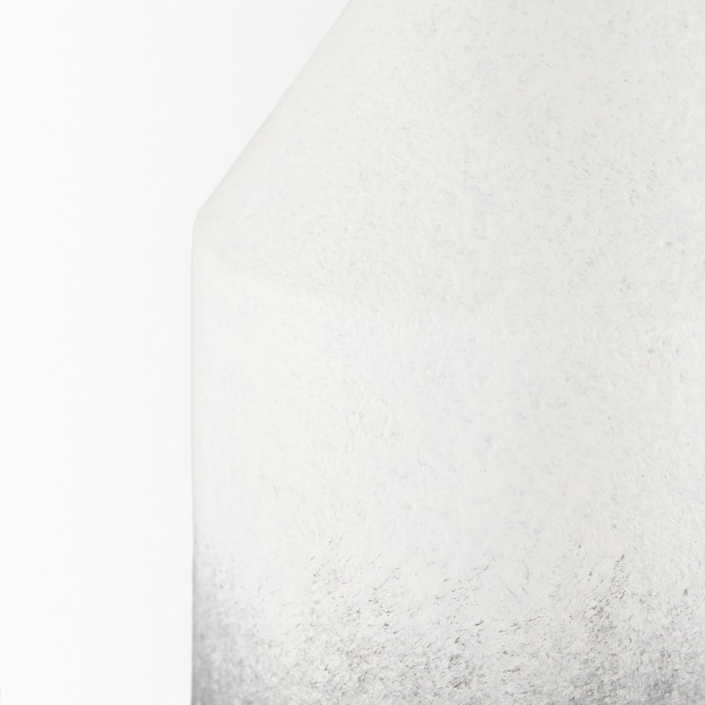 Townley Tall White Black Ombre Metal Vase. Picture 7