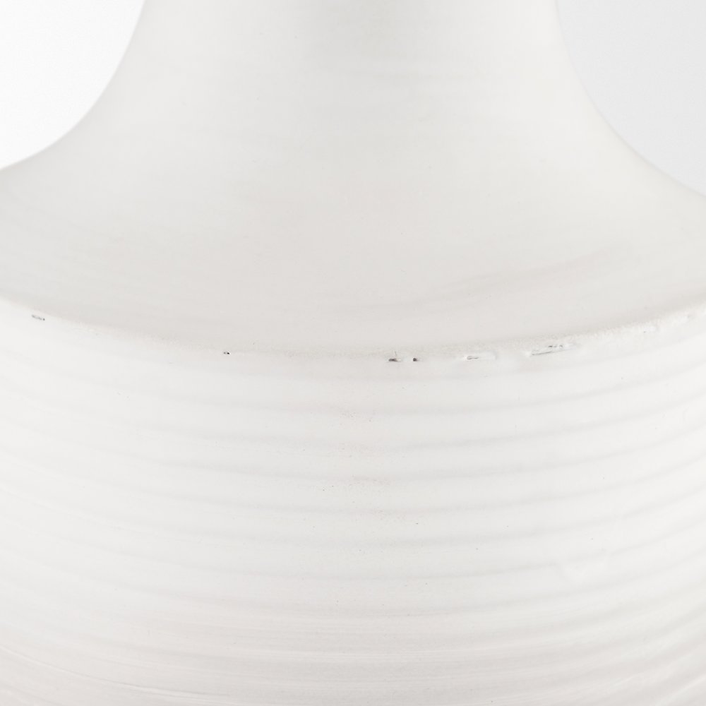 Toru Medium White Grey Ombre Metal Vase. Picture 6